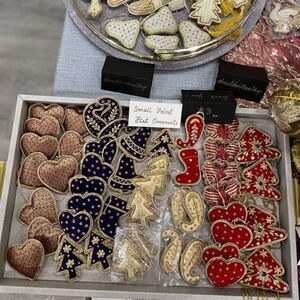 5 Embroidered Butterfly Ornaments Christmas Tree Holiday